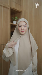 Plain Paris - Hijab Segiempat Paris Jepang Premium Brown and Cream Series