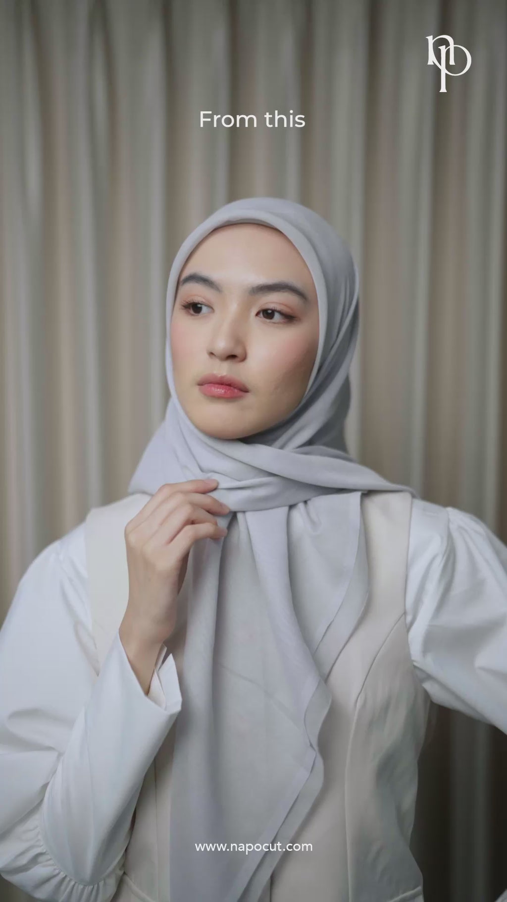 Plain Paris - Hijab Segiempat Paris Jepang Premium Grey and Purple Series