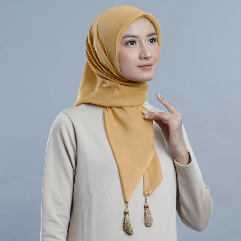 Restock Colors Plain Tassel - Hijab Segiempat Paris Jepang Premium Ronce 115 x 115 cm