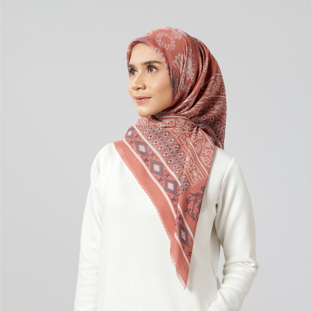 Bungo Rancak Scarf - Hijab Segiempat Printing Premium