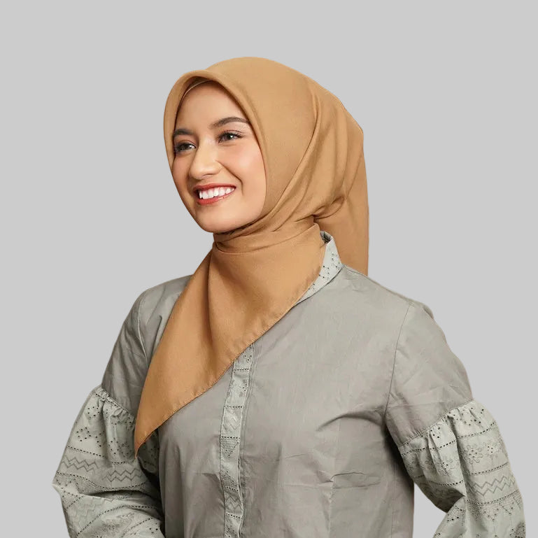Primrose Voal - Jilbab Voal Segiempat Earth Tone